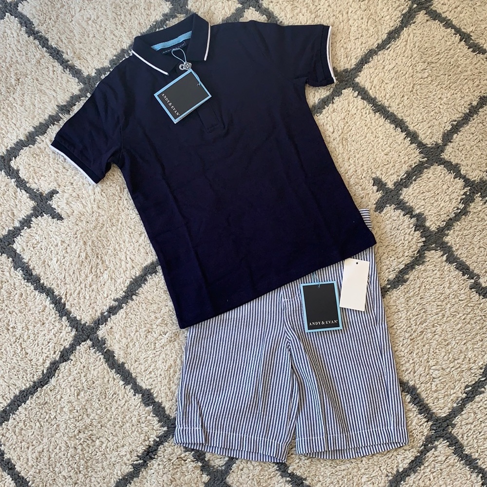 Andy and Evan Boy’s Polo Shirt and short set